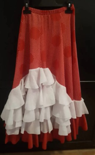 Falda de Volantes Roja