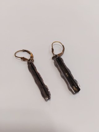Pendientes largos plata
