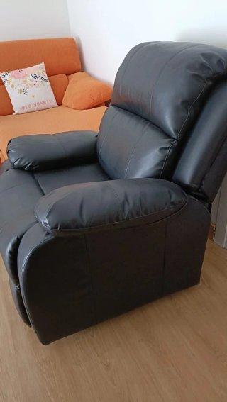 Sillón masajeador de piel negro