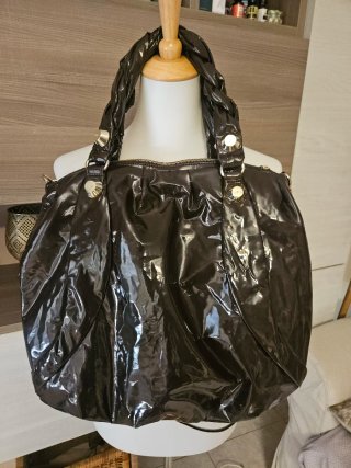 Borsa Versace marrone lucida