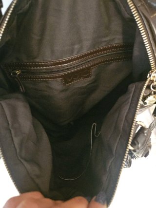 Borsa Versace marrone lucida