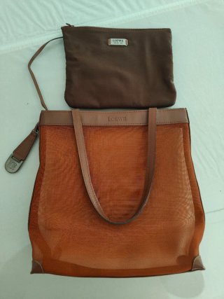 Bolso Loewe Vintage Marrón/Naranja con Neceser