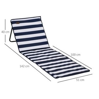 Set 2 Esterillas Playa Reclinables con Bolsa