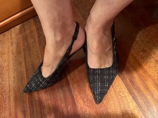 Bellos Zapatos de tacón cómodos en tela suave
