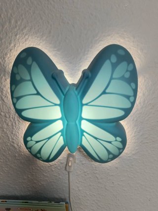 Lámpara de Pared con Forma de Corazón, Mariposa