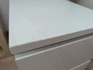 Mesita de noche MALM Ikea blanca
