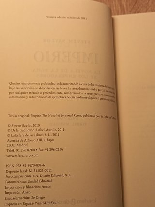 Imperio la novela de la Roma de los emperadores