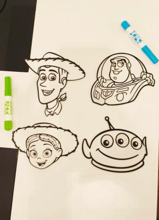 Figuras para Pintar Toy Story - Reutilizables