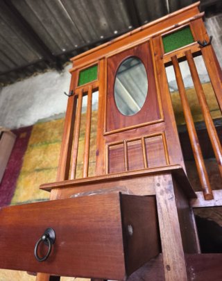 Mueble recibidor perchero paragüero antiguo