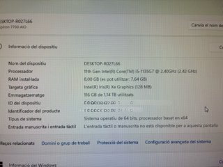 Dell Inspiron 7700 AIO 27 i5 11ª Gen 8GB RAM