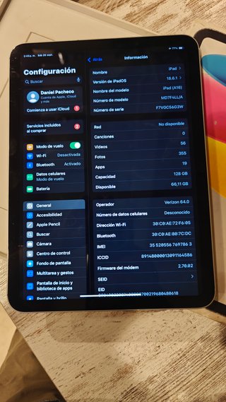 iPad A16 128GB Plata