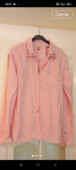 Camisa Rosa con Tachas De Hilfiger jeans