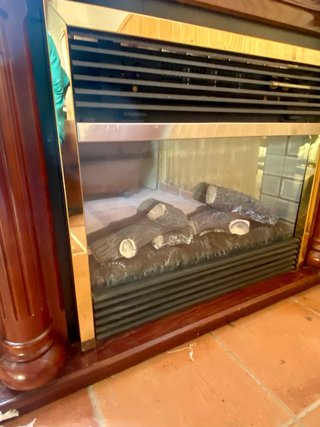 Chimenea Eléctrica con Mueble de Madera