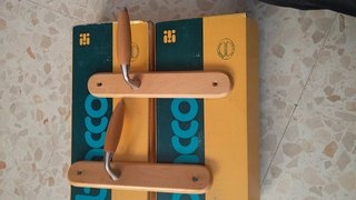 6 Manivelas Manillas de Madera para Puerta
