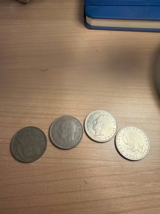 Lote de 4 Monedas de 25 Pesetas