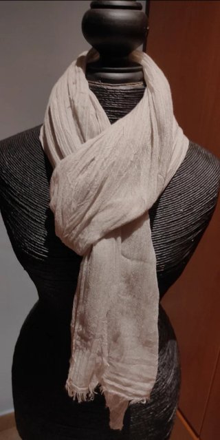 Pañuelo gasa gris claro 210x110 cm