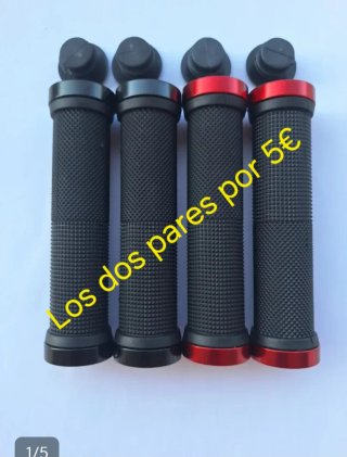 2 Pares Puños Bicicleta Negro/Rojo 5€