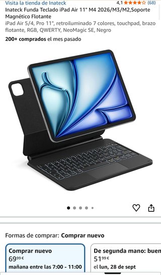 Fondina con tastiera Inateck per iPad Air 11