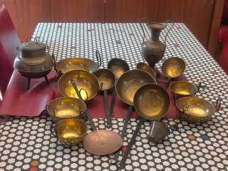 Lote de 15 Piezas de Latón Antiguas