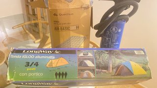 Pack Acampada: Tienda, Colchón y Hinchador
