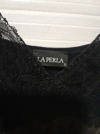 Camisón lencero La Perla negro. Talla 1
