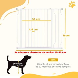 Barrera Perros Extensible 75-95cm Doble Bloqueo