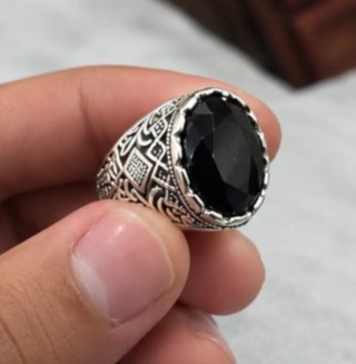 Anillo Inox Negro Hombre