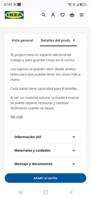 ¡GRAN OPORTUNIDAD! Carrito de cocina FÖRHÖJA de Ik