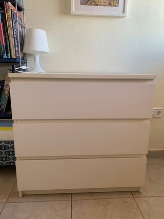 Cajonera Ikea MALM blanca