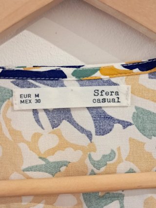 Vestido mujer Sfera Casual floral talla M verano