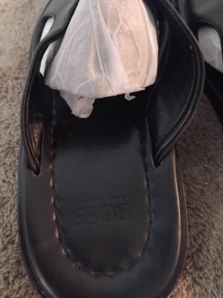 Sandalias Hugo Boss de Piel Negras sin caja no neg