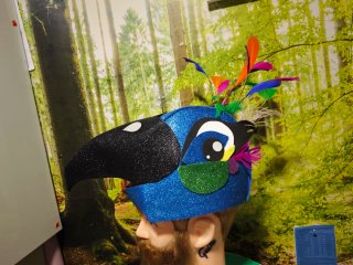 Gorro disfraz pájaro carnaval