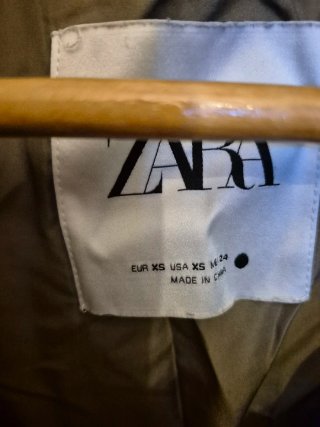 Chaqueta Plumífero Corto Zara Verde