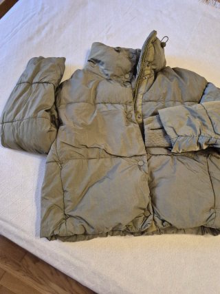 Chaqueta Plumífero Corto Zara Verde