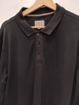 Arman Polo Manga Larga Negro Talla L