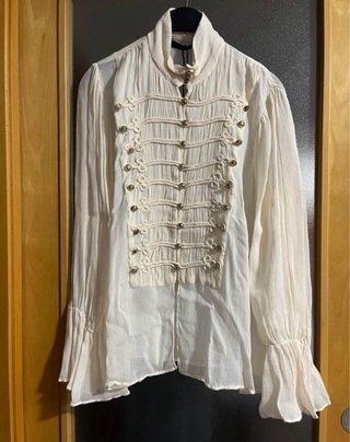 Blusa Romántica Zara Blanca Talla XL