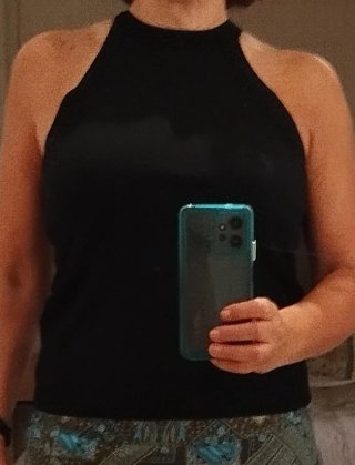 Camiseta Zara Halter Negra