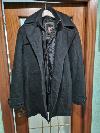 Abrigo de lana negro chicos Presley & Marine talla