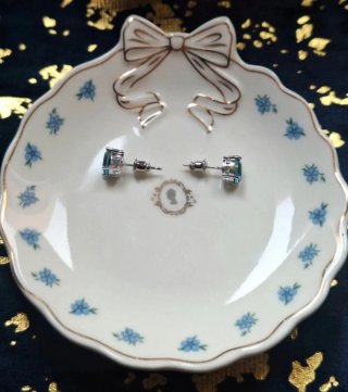 Pendientes plata con topacio azul turquesa y verde