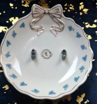 Pendientes plata con topacio azul turquesa y verde