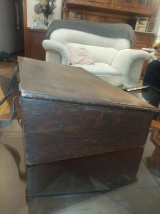 Antigua Escribanía de Madera Portátil