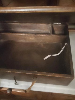 Antigua Escribanía de Madera Portátil