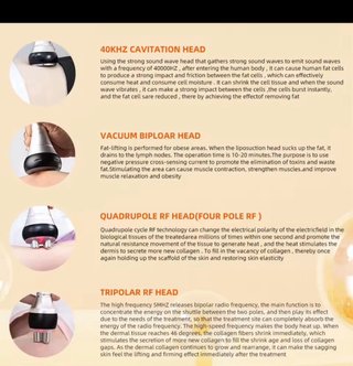 Máquina de estética con accesorios