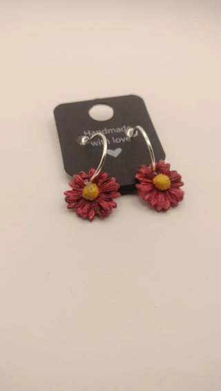 Pendientes Artesanales de Flores