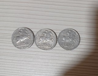3 monedas de 10 centimos del jinete 1940 1941 1945