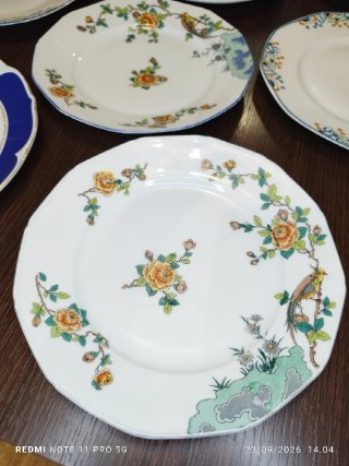 9 Platos Porcelana Francesa Vintage