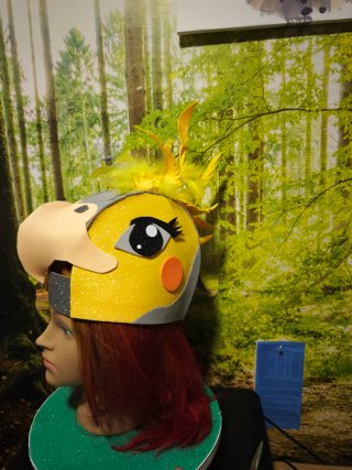 Gorro disfraz pájaro carnaval Carolina, ninfa .