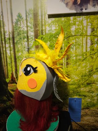 Gorro disfraz pájaro carnaval Carolina, ninfa .