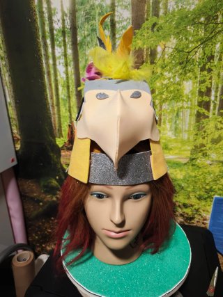 Gorro disfraz pájaro carnaval Carolina, ninfa .