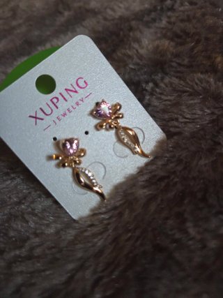 Pendientes Xuping Lazo y Corazón